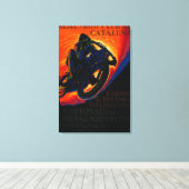 モト実在クラブヴィンテージポスターヨーロッパ キャンバスプリント (インサイチュ (ウッドフロア))