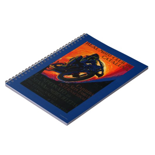 モト実在クラブヴィンテージポスターヨーロッパ ノートブック (左側)