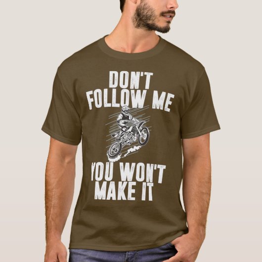 モト後を追ロクロスを作らないでおもしろいしょ Tシャツ (正面)