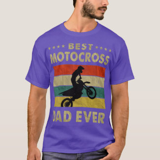 モト最高のクロスパパエバーヴィンテージモトクロスファーザー Tシャツ