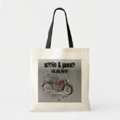モト素朴ルグランジバイクもしくは自転車に乗る人結婚ズ トートバッグ (正面)