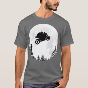 モト飛んでいるGPバイクが月を越えて Tシャツ