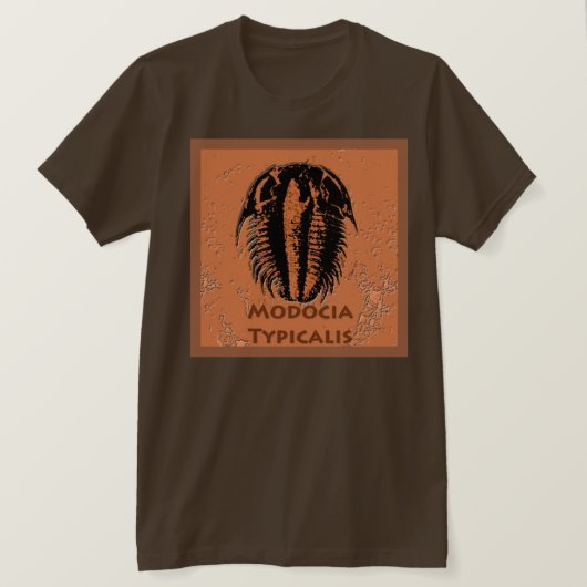 モドキア・ティピカリス 三葉虫 化石 Tシャツ (デザイン正面)