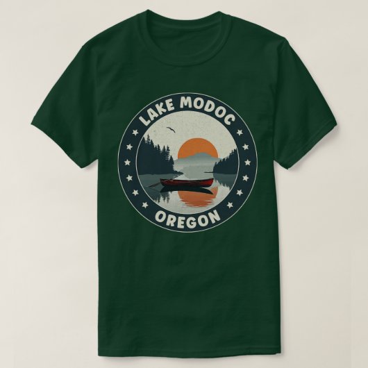 モドックオレゴンサンセット湖 Tシャツ (デザイン正面)