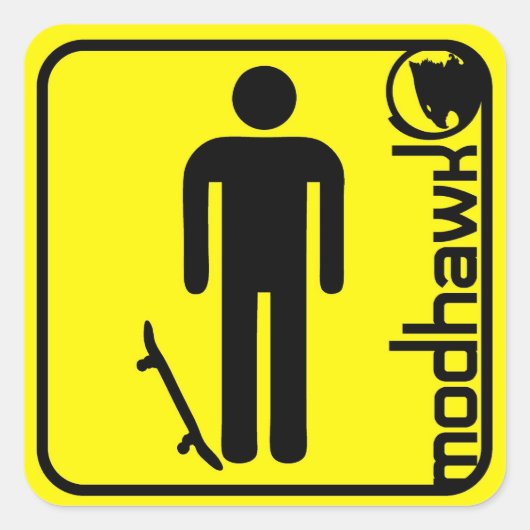 モドホーク黄 スクエアシール (正面)