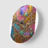 モドレンアートデザイン ラウンド壁時計 (傾斜)