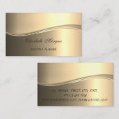 モドーエレガントンラグジュアリー金ゴールド 名刺 (正面/裏面)
