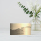 モドーエレガントンラグジュアリー金ゴールド 名刺 (スタンド正面)