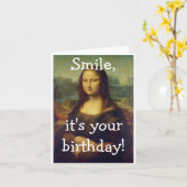 モナおもしろいリサ誕生日カード カード (黄色い花)