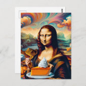 モナがパンプキンパイを楽しむ ポストカード (正面/裏面)