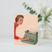 モナとその新しいタイプライター ポストカード (スタンド正面)