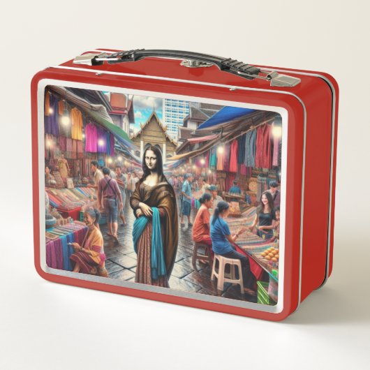 モナはタイのインディアン市場にある メタルランチボックス (裏面)