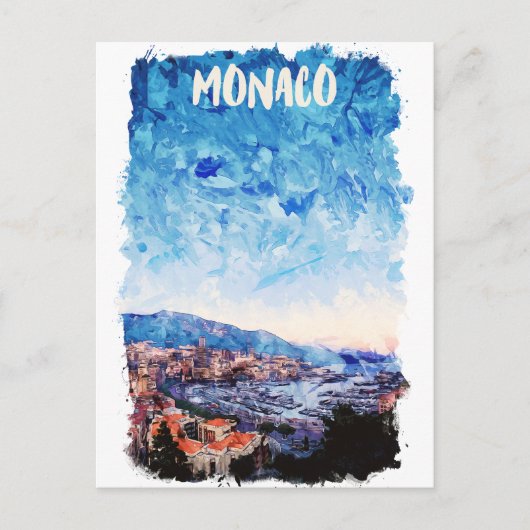 モナカラフルコフランスの・リ絵を描ビエラ ポストカード (正面)