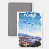 モナカラフルコフランスの・リ絵を描ビエラ マグネット (正面/裏面)