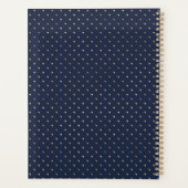 モナガムネイビーブルー金ゴールド水玉模様ニューリウェズ結婚ズ プランナー手帳 (裏面)