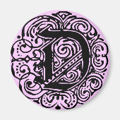 モナキアブラック"D" マグネット (正面)