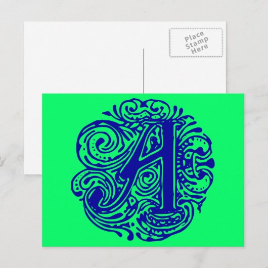 モナキアブルー「A」 ポストカード (正面/裏面)