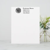 モナキアモノグラム文字WイニシャルアルファベットW (スタンド正面)