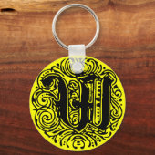 モナキアモノグラム文字WイニシャルアルファベットW キーホルダー (正面)