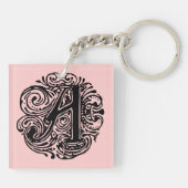 モナキア黒文字「A」 キーホルダー (裏面)