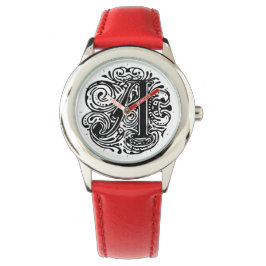 モナキア黒文字「A」 腕時計