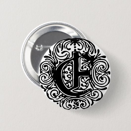 モナキヤ「E」 缶バッジ (正面&裏面)