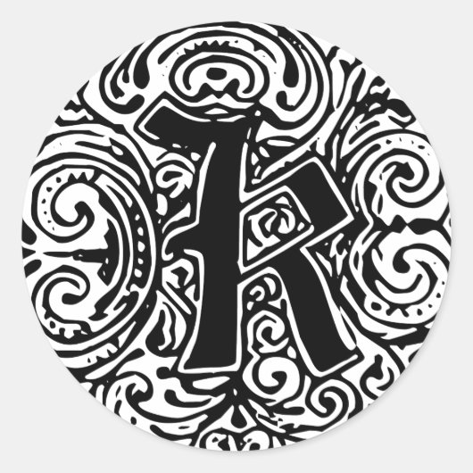 モナキヤ「K」 ラウンドシール (正面)