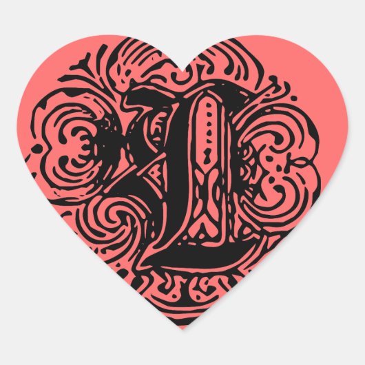 モナキヤ「L」 ハートシール (正面)