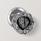 モナキヤ「O」 缶バッジ (正面&裏面)