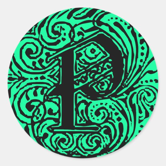 モナキヤ「P」 ラウンドシール (正面)