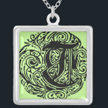 モナキヤ「T」 シルバープレートネックレス<br><div class="desc">Monarchiaと呼ファンシーばれるLetter Monogramフォント。ヴィンテージビクトリアンスタイル文字。これカスタマイズは、あなたのアートワークまたは文字と。このデザインを製品に転送する。</div>