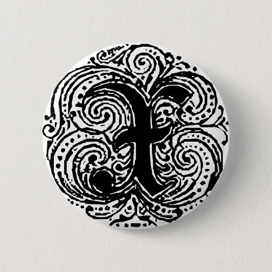 モナキヤ「X」 缶バッジ (正面)