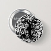 モナキヤ「X」 缶バッジ (正面&裏面)