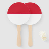 モナコの国旗 ハンドファン (正面&裏面)