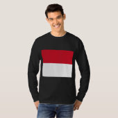 モナコの国旗 Tシャツ (正面フル)