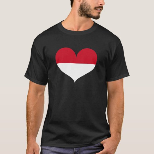 モナコの旗が好きです Tシャツ (正面)