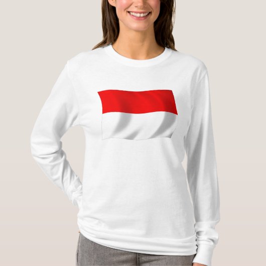 モナコの旗のシャツ Tシャツ (正面)