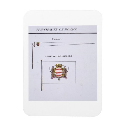 モナコの旗,フラッグフランスのの本から, c. マグネット (縦)