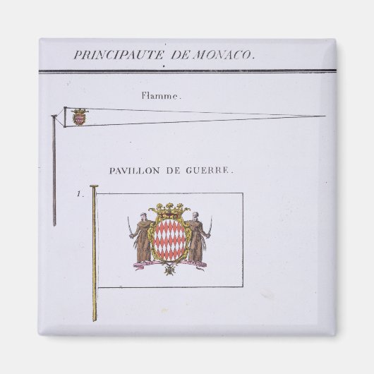 モナコの旗,フラッグフランスのの本から, c. マグネット (正面)