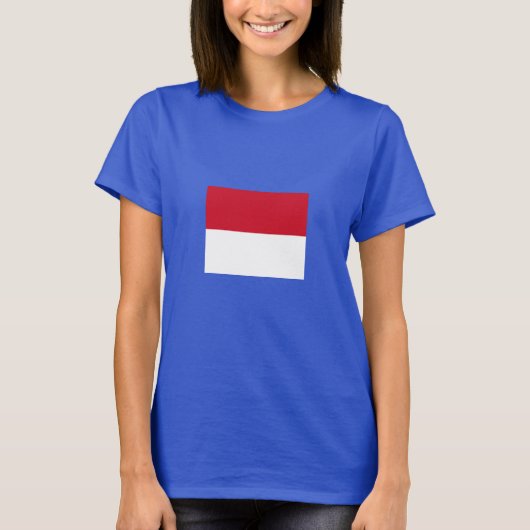 モナコの旗 Tシャツ (正面)