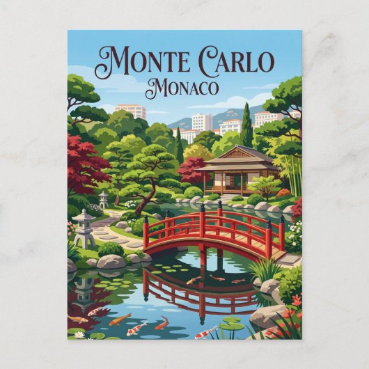 モナコの日本庭園 ポストカード (正面)