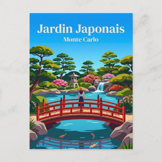 モナコの日本庭園 (Jardin Japonais) ポストカード (正面)