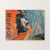 モナコアートのヴィンテージレーシングカー ジグソーパズル (横)