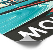 モナコアートヴィンテージトラベルイラストレーション ポスター (角)