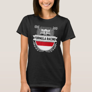 モナコオートレースモナコ国旗FormulaレーシングカーRa Tシャツ