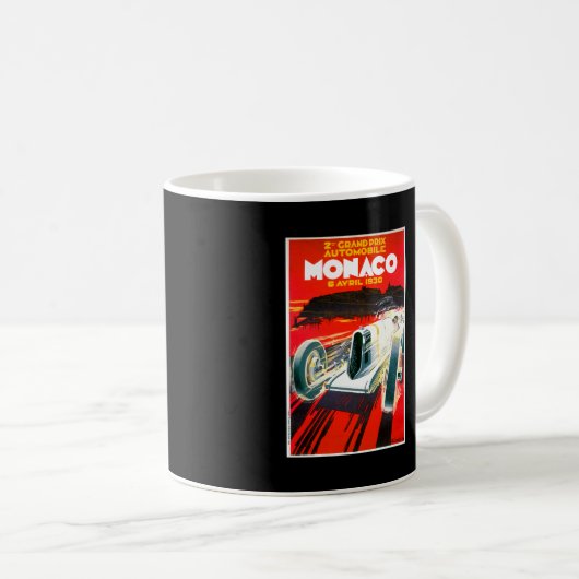 モナコグランプリレース~ヴィンテージAd コーヒーマグカップ (正面右)