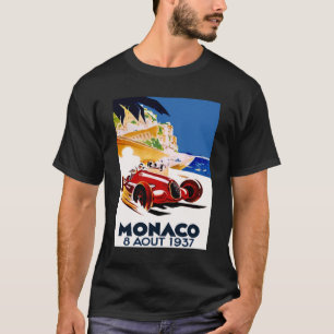 モナコグランプリヴィンテージオートレーシング広告ズ Tシャツ