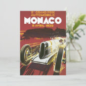 モナコグランプリ自動車レースのヴィンテージ旅行ポスター (スタンド正面)