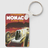 モナコグランプリ自動車レースのヴィンテージ旅行ポスター キーホルダー (裏面)