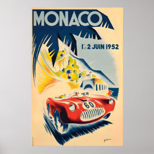 モナコグランプリ1930 - ヴィンテージモーターレース ポスター